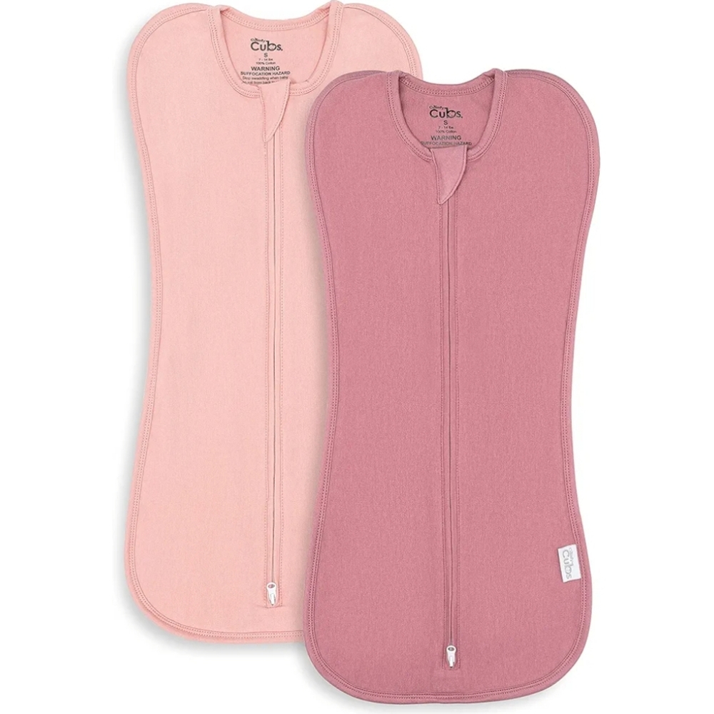 Comfy Cubs Pink and Mauve Baby Swaddle Set NWOT